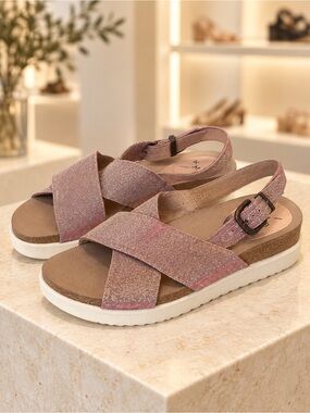 KMB Shimmered Diamantina Flatform Sandals EU 40 New made in Spain